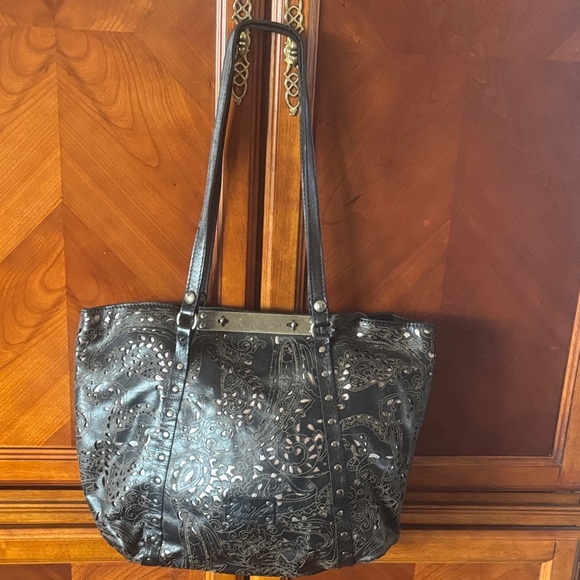 Patricia Nash Handbags - Patrica Nash Elegant Black Studded Tote Bag